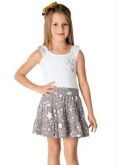 BLUSA E SAIA INFANTIL BRANDILI (BRANCO)